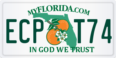 FL license plate ECPT74