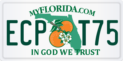 FL license plate ECPT75