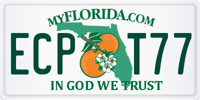 FL license plate ECPT77