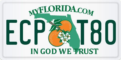 FL license plate ECPT80