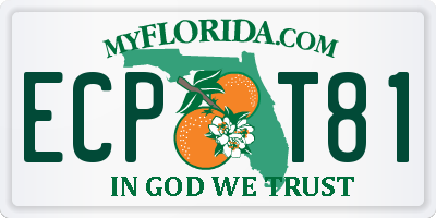 FL license plate ECPT81