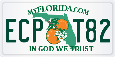FL license plate ECPT82