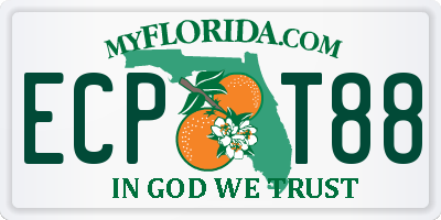 FL license plate ECPT88