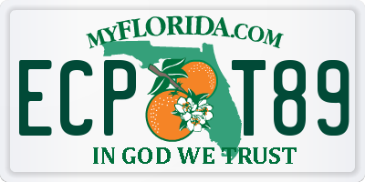 FL license plate ECPT89