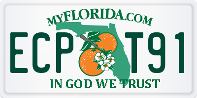 FL license plate ECPT91