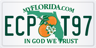 FL license plate ECPT97