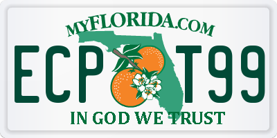FL license plate ECPT99