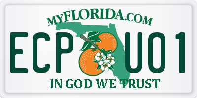 FL license plate ECPU01