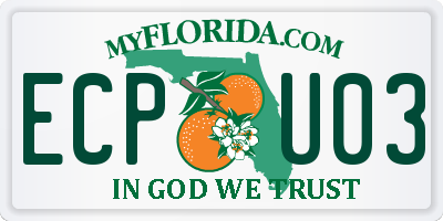 FL license plate ECPU03