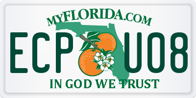 FL license plate ECPU08