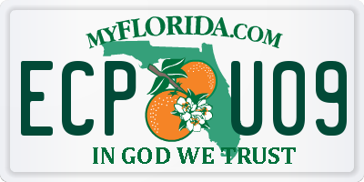 FL license plate ECPU09