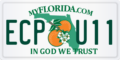 FL license plate ECPU11