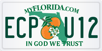 FL license plate ECPU12