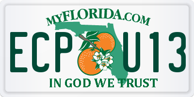 FL license plate ECPU13