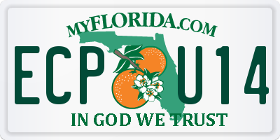 FL license plate ECPU14