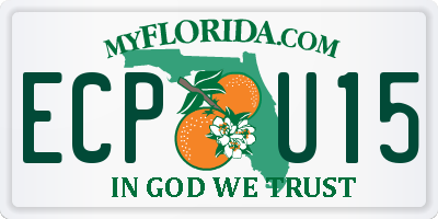 FL license plate ECPU15