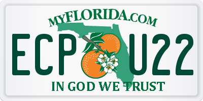FL license plate ECPU22