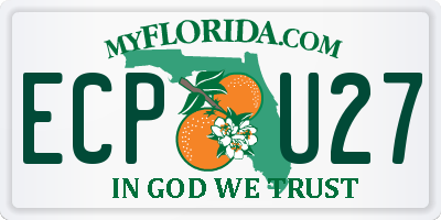 FL license plate ECPU27