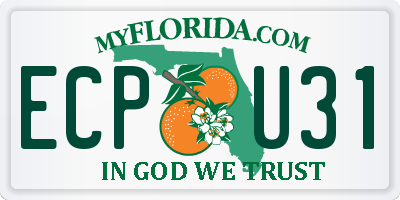 FL license plate ECPU31