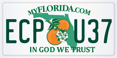 FL license plate ECPU37