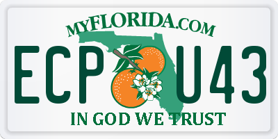 FL license plate ECPU43
