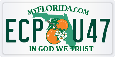 FL license plate ECPU47