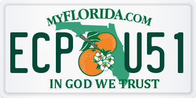 FL license plate ECPU51
