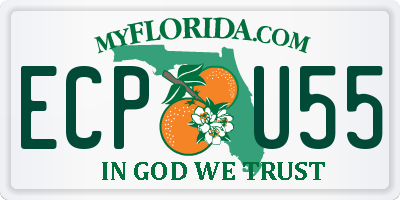FL license plate ECPU55