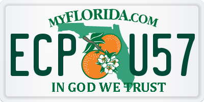 FL license plate ECPU57