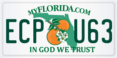 FL license plate ECPU63