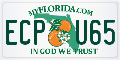 FL license plate ECPU65