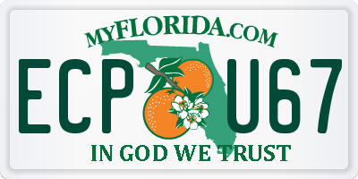 FL license plate ECPU67