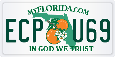 FL license plate ECPU69