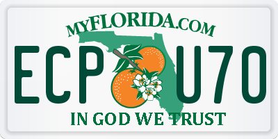 FL license plate ECPU70