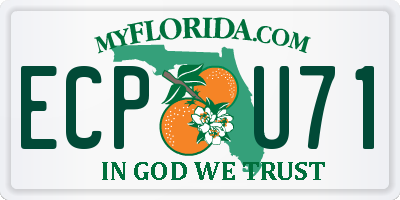 FL license plate ECPU71