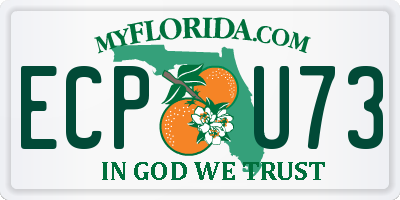 FL license plate ECPU73