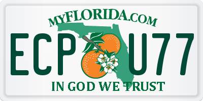 FL license plate ECPU77