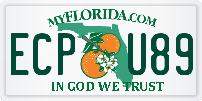FL license plate ECPU89