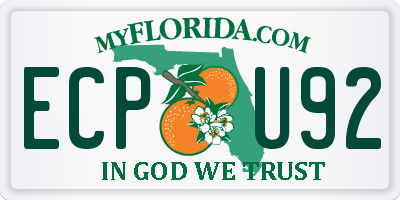 FL license plate ECPU92