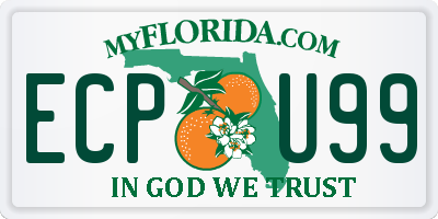 FL license plate ECPU99