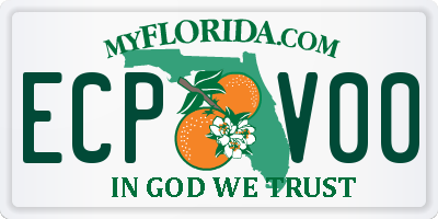 FL license plate ECPV00