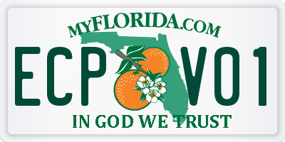 FL license plate ECPV01