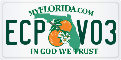 FL license plate ECPV03