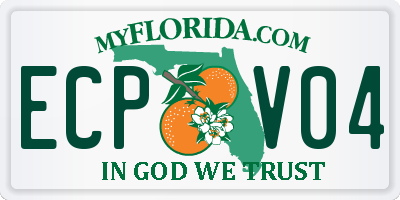 FL license plate ECPV04