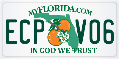 FL license plate ECPV06