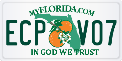 FL license plate ECPV07