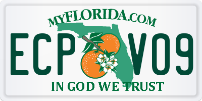 FL license plate ECPV09