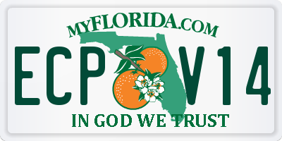 FL license plate ECPV14