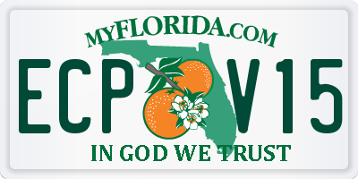 FL license plate ECPV15