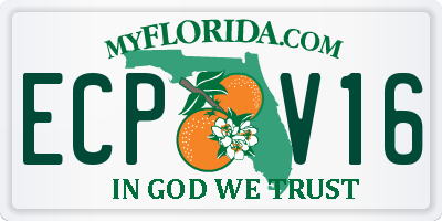 FL license plate ECPV16